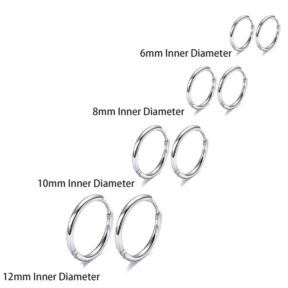 Stacked Huggie Hoop Set (4 Pairs) — Non-Tarnish Stainless Steel