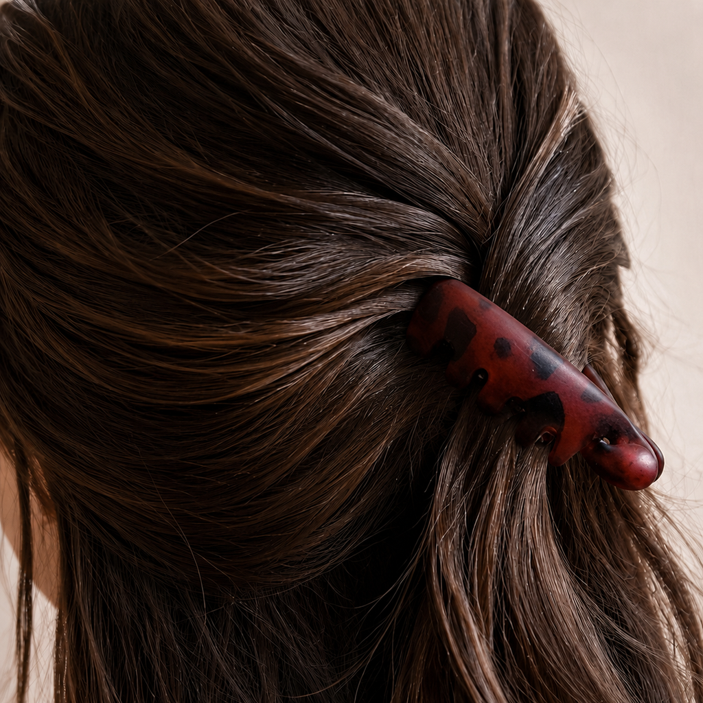 Vertical Banana Clip Set (4-Pack) — Tortoiseshell & Black Resin