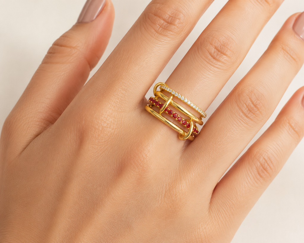 Build Your Stack Bundle — Ring Set + Huggie Hoops
