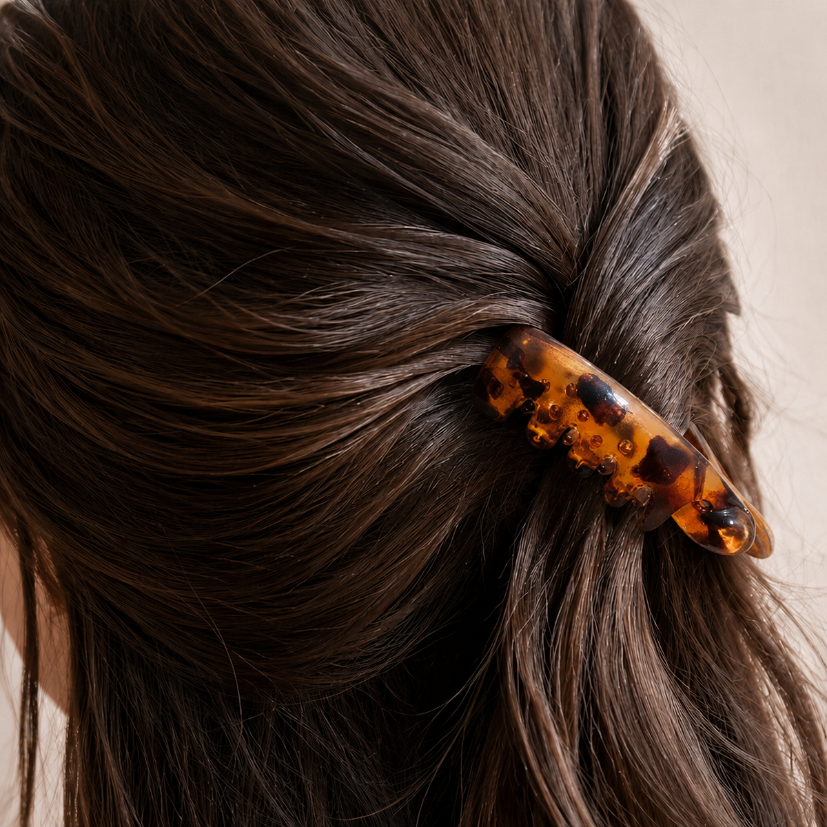 Vertical Banana Clip Set (4-Pack) — Tortoiseshell & Black Resin