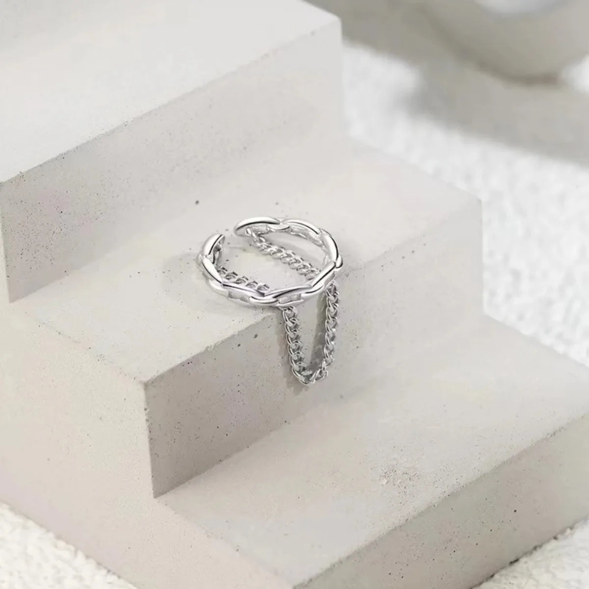 No-Piercing Ear Cuff — Non-Tarnish Stainless Steel Chain Drop