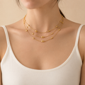 Beaded Chain Necklace & Bracelet Set